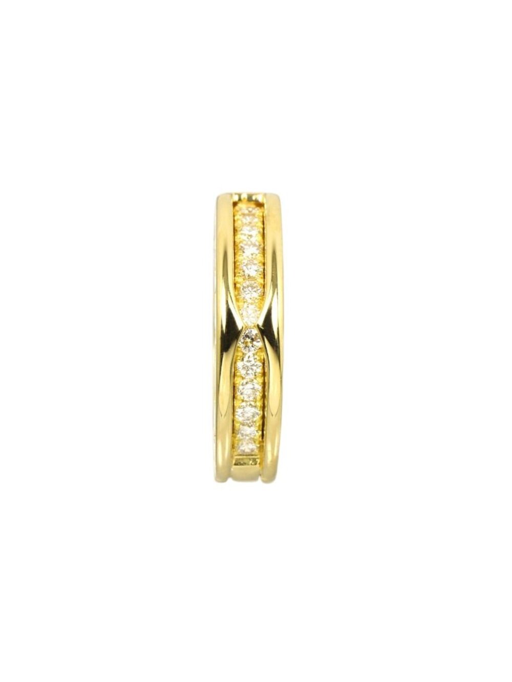 Bvlgari B.zero1 Diamond Hoop Single Earrings 18K Yellow Gold Clip